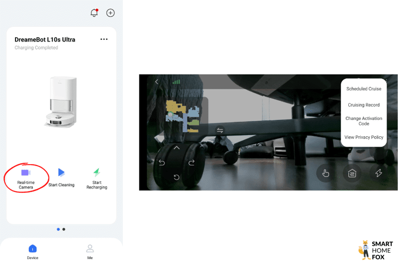 Используется видеокамера Dreame L10s Ultra.